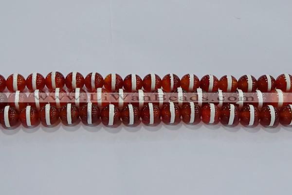 CAG9142 15.5 inches 10mm round tibetan agate beads wholesale