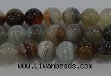 CAG9148 15.5 inches 6mm round line agate beads wholesale