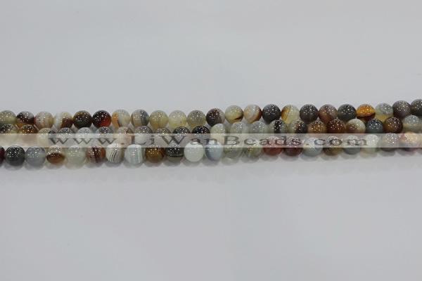 CAG9148 15.5 inches 6mm round line agate beads wholesale