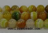 CAG9163 15.5 inches 6mm round line agate beads wholesale