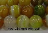 CAG9167 15.5 inches 14mm round line agate beads wholesale