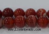 CAG9177 15.5 inches 6mm round line agate beads wholesale