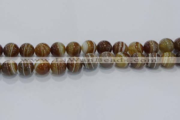 CAG9197 15.5 inches 14mm round line agate gemstone beads