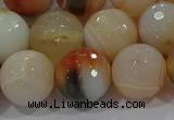 CAG9225 15.5 inches 14mm faceted round line agate beads wholesale