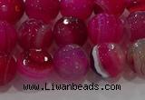 CAG9242 15.5 inches 10mm faceted round line agate beads wholesale