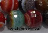 CAG9269 15.5 inches 18mm faceted round line agate beads wholesale