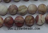 CAG9292 15.5 inches 8mm round matte Mexican crazy lace agate beads