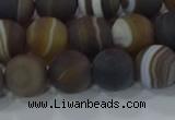 CAG9339 15.5 inches 10mm round matte line agate beads wholesale