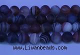 CAG9370 15.5 inches 4mm round matte botswana agate beads