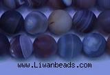 CAG9373 15.5 inches 10mm round matte botswana agate beads