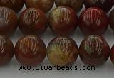 CAG9393 15.5 inches 10mm round red moss agate beads wholesale