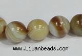 CAG940 16 inches 14mm round madagascar agate gemstone beads