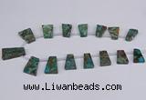 CAG9415 Top drilled 18*25mm - 22*32mm trapezoid ocean agate beads