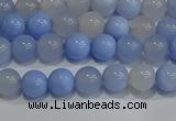 CAG9445 15.5 inches 4mm round blue agate beads wholesale