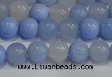 CAG9446 15.5 inches 6mm round blue agate beads wholesale