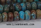 CAG9500 15.5 inches 5*8mm rondelle blue crazy lace agate beads