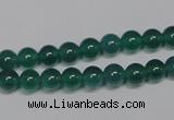 CAG953 15.5 inches 6mm round green agate gemstone beads wholesale