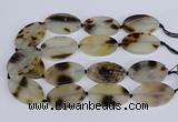 CAG9533 15.5 inches 30*50mm oval grey agate gemstone beads