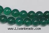 CAG954 15.5 inches 8mm round green agate gemstone beads wholesale