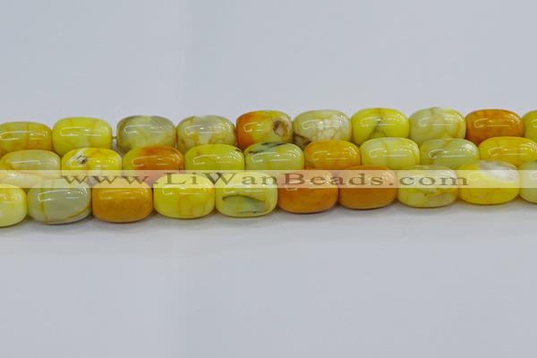 CAG9541 15.5 inches 13*18mm drum dragon veins agate beads