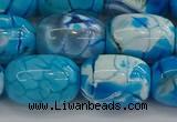 CAG9545 15.5 inches 13*18mm drum dragon veins agate beads