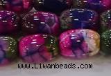 CAG9548 15.5 inches 13*18mm drum dragon veins agate beads