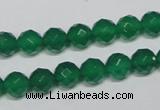 CAG955 15.5 inches 8mm faceted round green agate gemstone beads