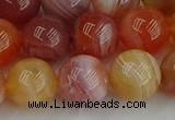 CAG9564 15.5 inches 12mm round red botswana agate gemstone beads