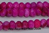 CAG9574 15.5 inches 4*6mm faceted rondelle crazy lace agate beads