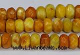 CAG9586 15.5 inches 5*8mm faceted rondelle crazy lace agate beads