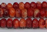 CAG9587 15.5 inches 5*8mm faceted rondelle crazy lace agate beads