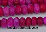 CAG9590 15.5 inches 5*8mm faceted rondelle crazy lace agate beads