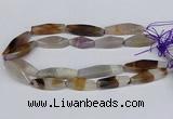 CAG9636 15.5 inches 12*45mm - 12*50mm freeform agate beads