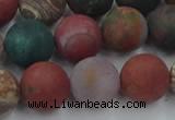 CAG9669 15.5 inches 12mm round matte ocean agate beads wholesale