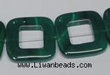 CAG968 15.5 inches 25*25mm square green agate gemstone beads wholesale