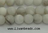 CAG9701 15.5 inches 6mm round matte grey agate beads wholesale