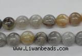 CAG972 15.5 inches 8mm round bamboo leaf agate gemstone beads