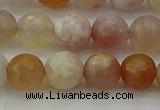 CAG9720 15.5 inches 8mm faceted round colorful agate beads wholesale