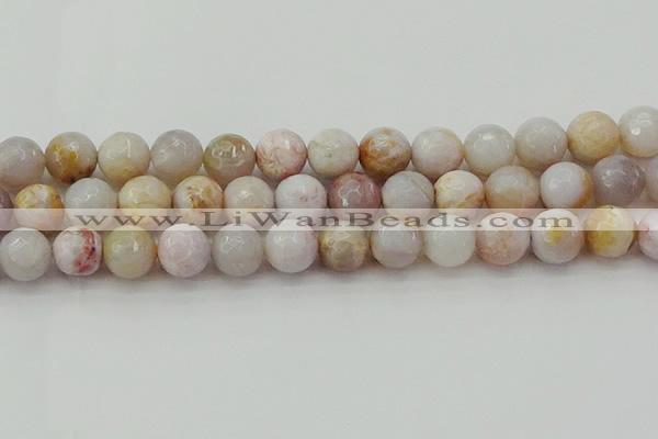 CAG9722 15.5 inches 12mm faceted round colorful agate beads wholesale