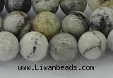 CAG9733 15.5 inches 10mm round black & white agate beads wholesale