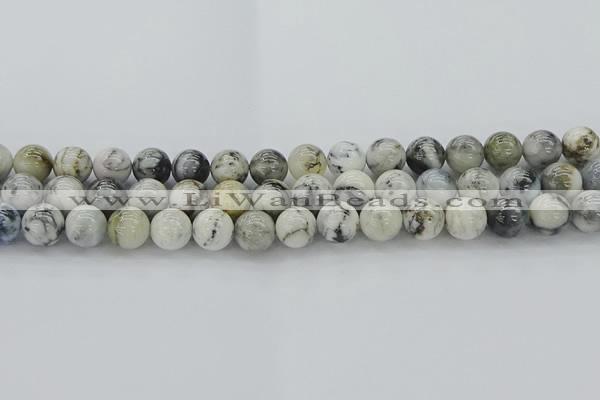 CAG9733 15.5 inches 10mm round black & white agate beads wholesale