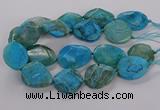 CAG9757 15.5 inches 30*35mm - 35*45mm faceted freeform agate beads