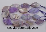 CAG9758 15.5 inches 30*35mm - 35*45mm faceted freeform agate beads