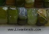 CAG9786 15.5 inches 8*16mm faceted rondelle agate gemstone beads