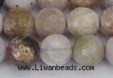 CAG9899 15.5 inches 10mm faceted round parrel dendrite agate beads