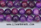 CAG9918 15.5 inches 6mm round purple crazy lace agate beads