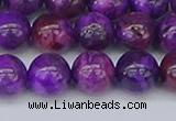 CAG9919 15.5 inches 8mm round purple crazy lace agate beads