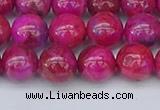 CAG9926 15.5 inches 8mm round fuchsia crazy lace agate beads