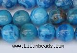 CAG9933 15.5 inches 8mm round blue crazy lace agate beads