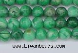 CAG9938 15.5 inches 4mm round green crazy lace agate beads